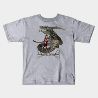 Awesome fantasy cobra with fairy Kids T-Shirt